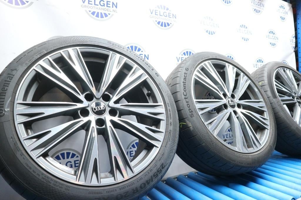 20 inch Audi A6 S6 velgen origineel zomerset 5x112, 19 inch, Gebruikt, 255 mm, Banden en Velgen