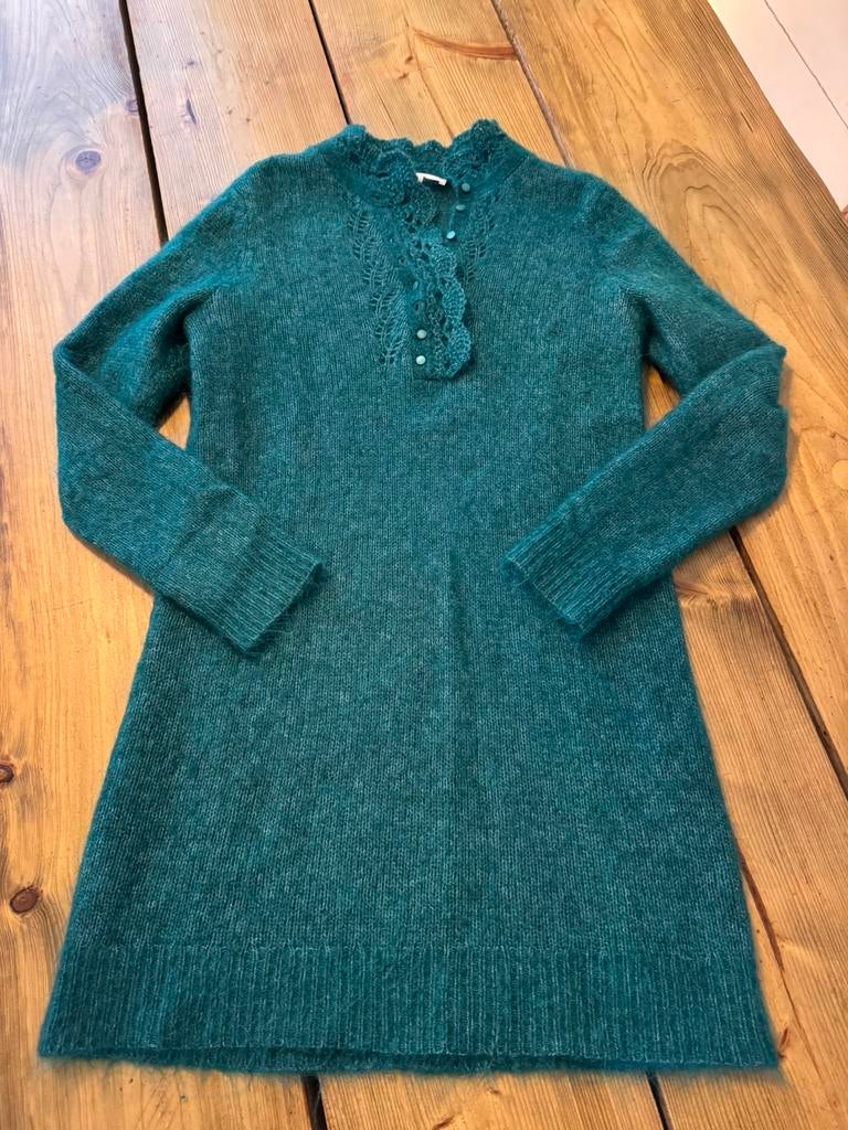 Sézane tuniek jurk mohair groen S, Ophalen of Verzenden, Zo goed als nieuw, Groen