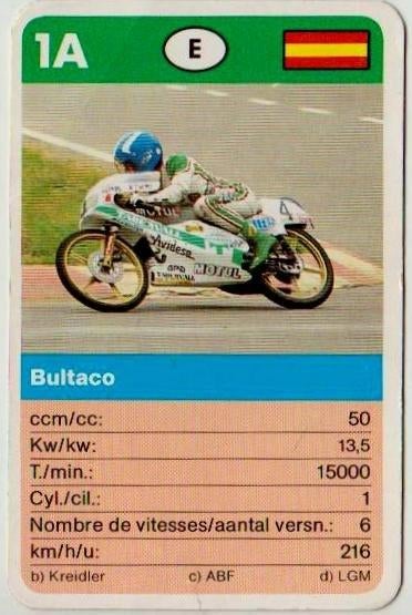 Kw1090 motorkaartje bultaco, Ophalen of Verzenden, Zo goed als nieuw, Auto's