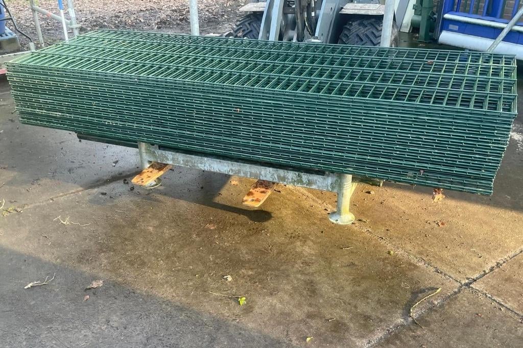 Te koop gebruikt dubbelstaafmat DSM hekwerk hek 70m x 1, Met poort, Gebruikt, Dubbelstaafmat hekwerk, Ophalen of Verzenden