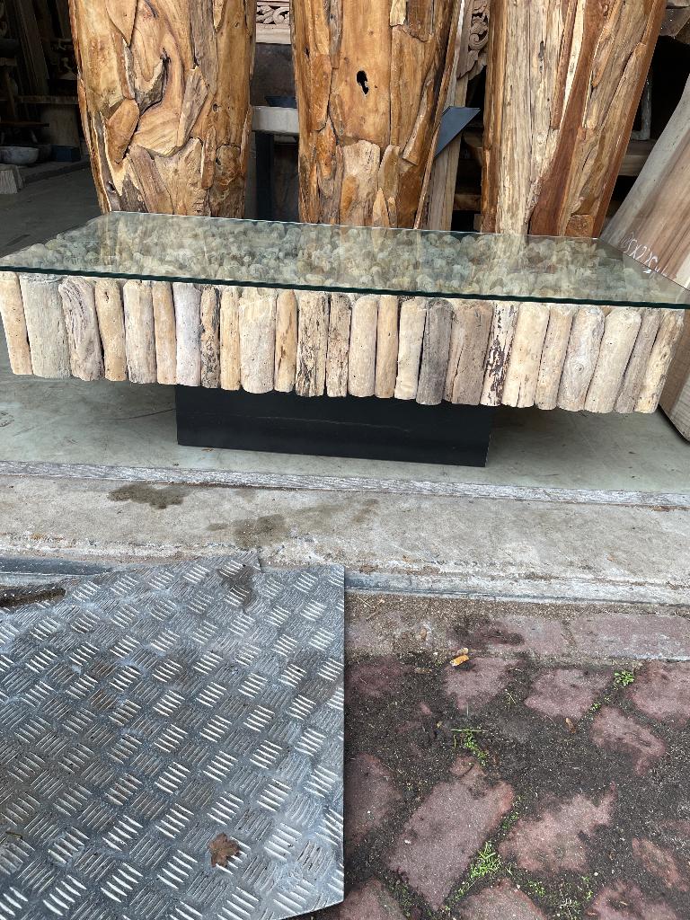 Unieke salontafel teak root organisch suar, Huis en Inrichting, Tafels | Salontafels, 100 tot 150 cm, 50 tot 100 cm, Minder dan 50 cm