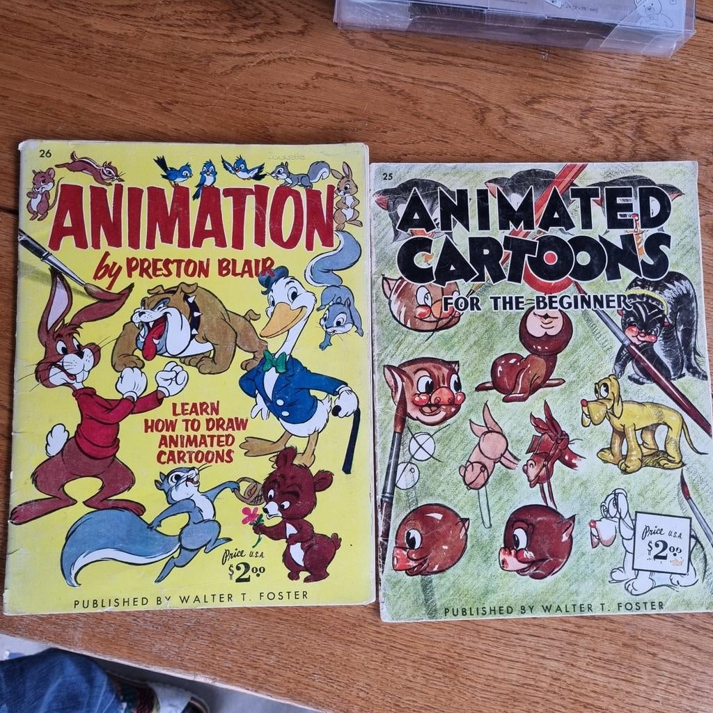 Oude Cartoon Tekenboeken - Preston Blair, Verzamelen, Speelkaarten, Jokers en Kwartetten, Ophalen of Verzenden, Gebruikt