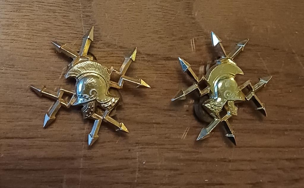 Kraagspiegel pinnen - Verbindingsdienst, Verzamelen, Militaria | Algemeen, Ophalen of Verzenden, Landmacht, Nederland, Embleem of Badge