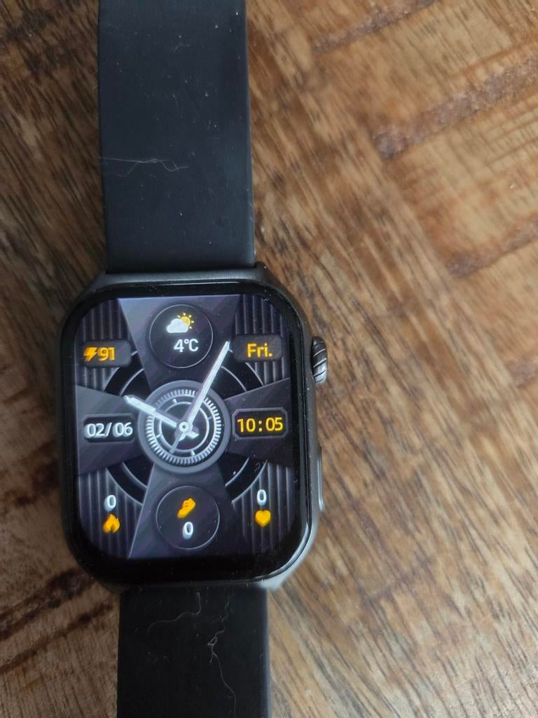 Smartwatch NBLT extra polsbandje, Ophalen of Verzenden, GPS, Zwart, Android