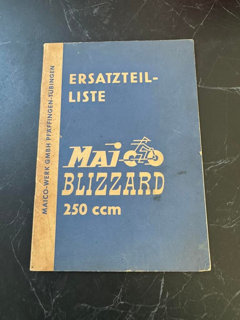 Onderdelenlijst motor boekje maico blizzard 250 ccm, Motoren, Ophalen of Verzenden, Overige merken