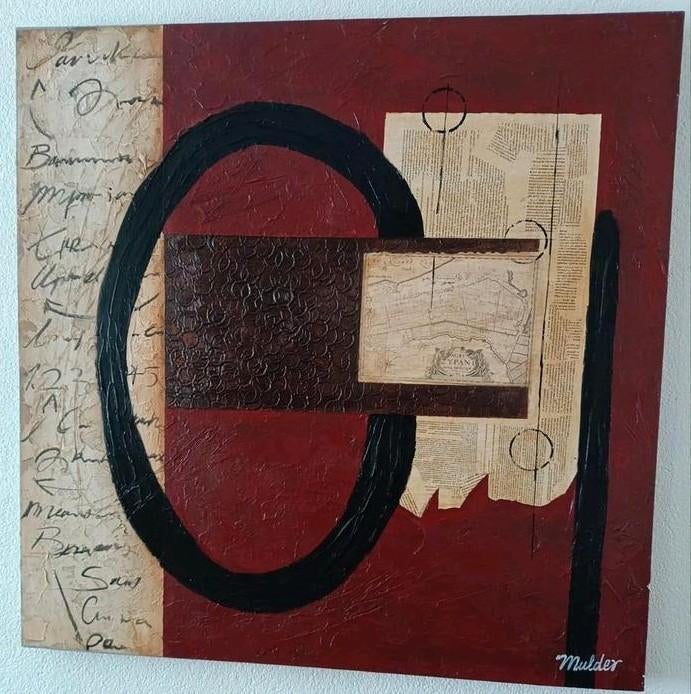 Henders & Hazel - acryl schilderij – 100 x 100 cm, Ophalen of Verzenden