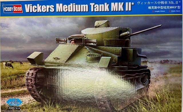 Coelianmodels, Hobby Boss 83880, Vickers Mk 2, 1/35, € 29,99, Overige merken, Tank, 1:32 tot 1:50, Nieuw