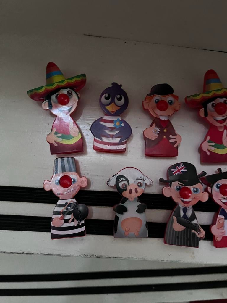 Efteling Carnaval Festival Figuren vingerpoppetje, Ophalen of Verzenden, Gebruikt, Beeldje of Poppetje