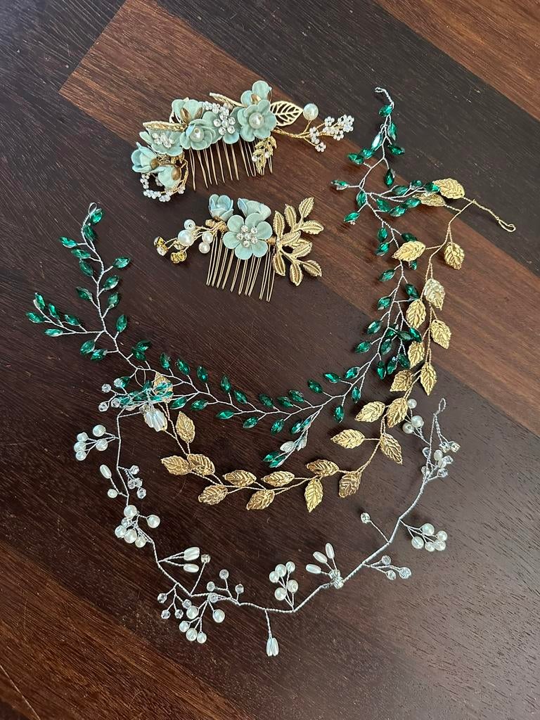 Mooie haarsieraden voor bruiloft bruid, Ophalen of Verzenden, Gedragen, Overige kleuren, Accessoires