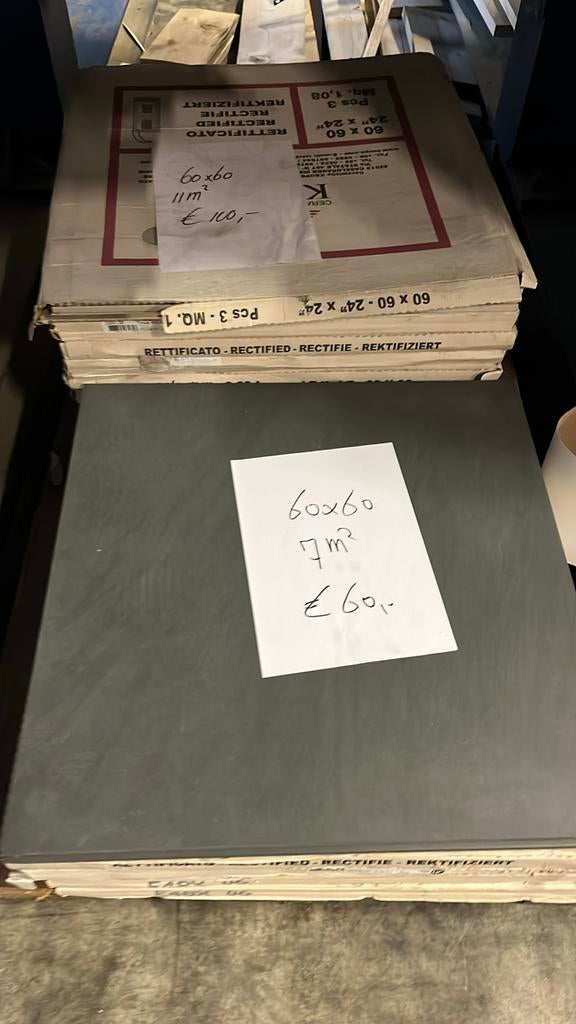 eindejaarsopruiming vloertegels, Doe-het-zelf en Verbouw, Tegels, Ophalen, 60 cm of meer, Nieuw, 10 m² of meer