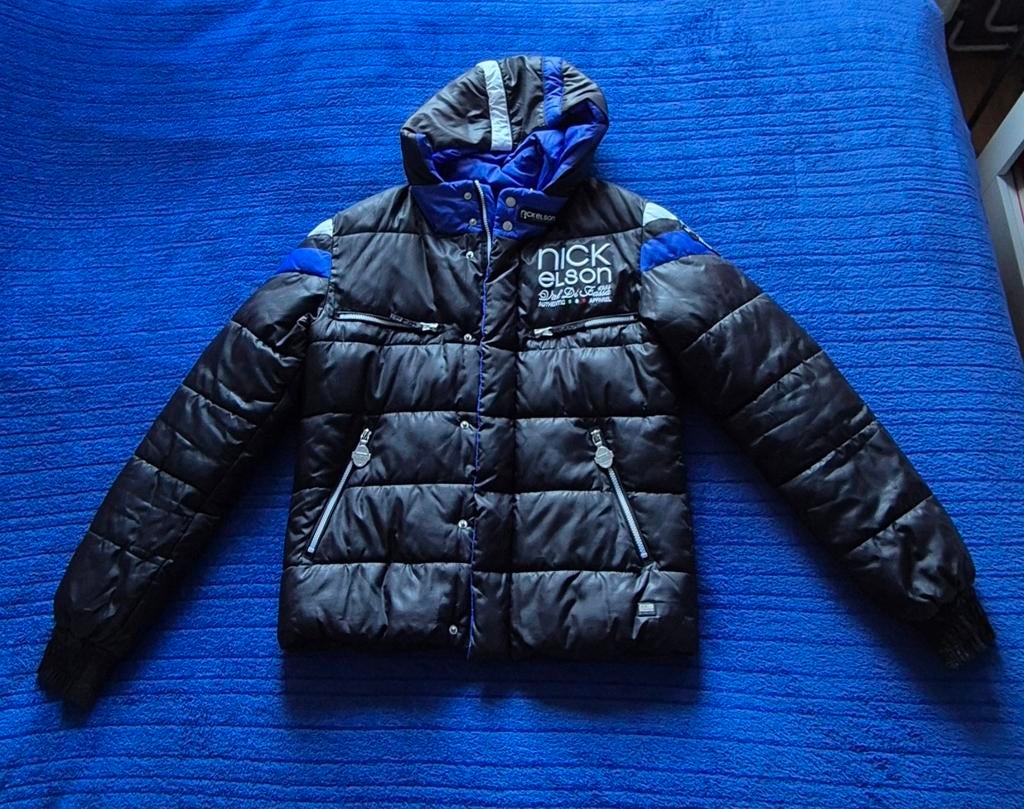 Nickelson winterjas – maat M – zwart/blauw, Ophalen, Zo goed als nieuw, Maat 48/50 (M), Nickelson