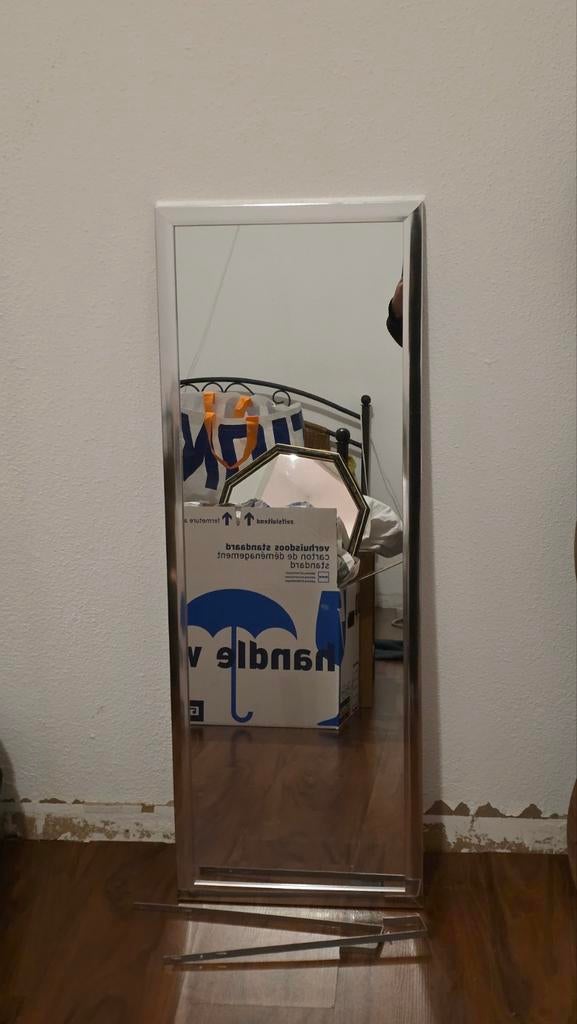 Ikea Spiegel - 30x100cm met ophanghaken voor op de deur, Ophalen, Minder dan 50 cm, Zo goed als nieuw, Minder dan 100 cm