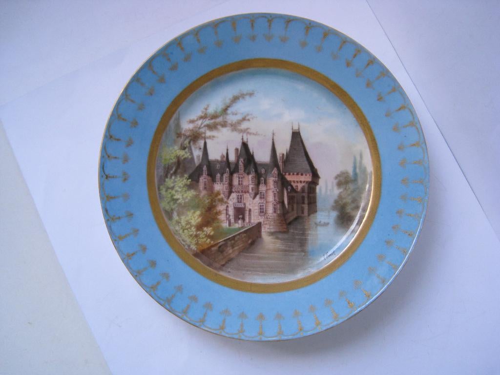 PORSELEIN ; BORD verm. SEVRES ; CHATEAU DE MAINTENON, Antiek en Kunst, Verzenden