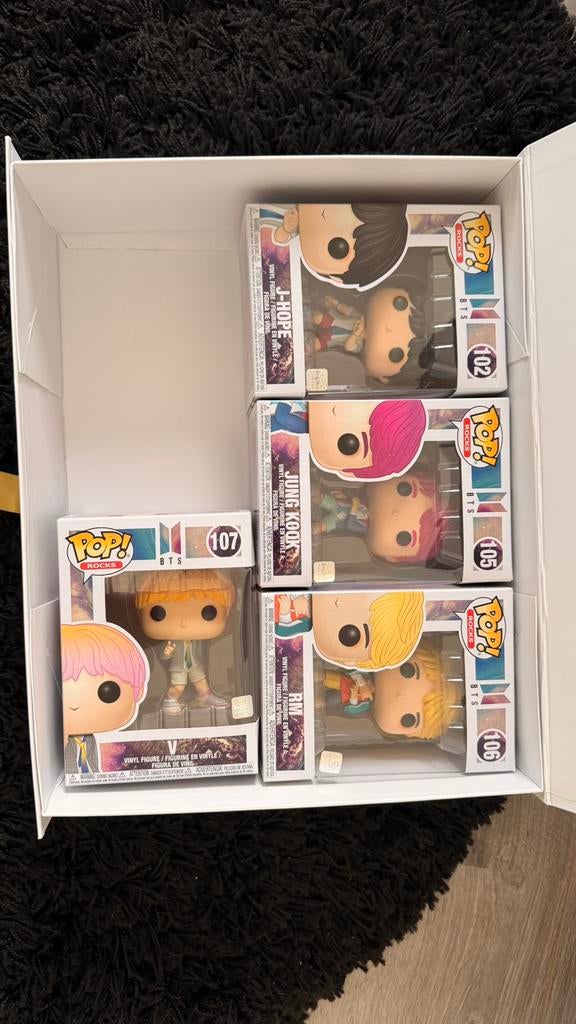 BTS Funko Pop 4 st., Ophalen of Verzenden, Zo goed als nieuw