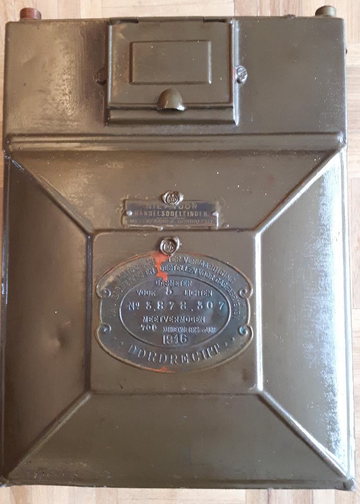 Honderd en tien jaar oude Gasmeter uit Dordrecht, Antiek en Kunst, Ophalen of Verzenden