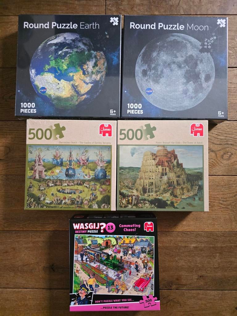 Puzzels 1x gemaakt + 5 sealed, Ophalen, 500 t/m 1500 stukjes