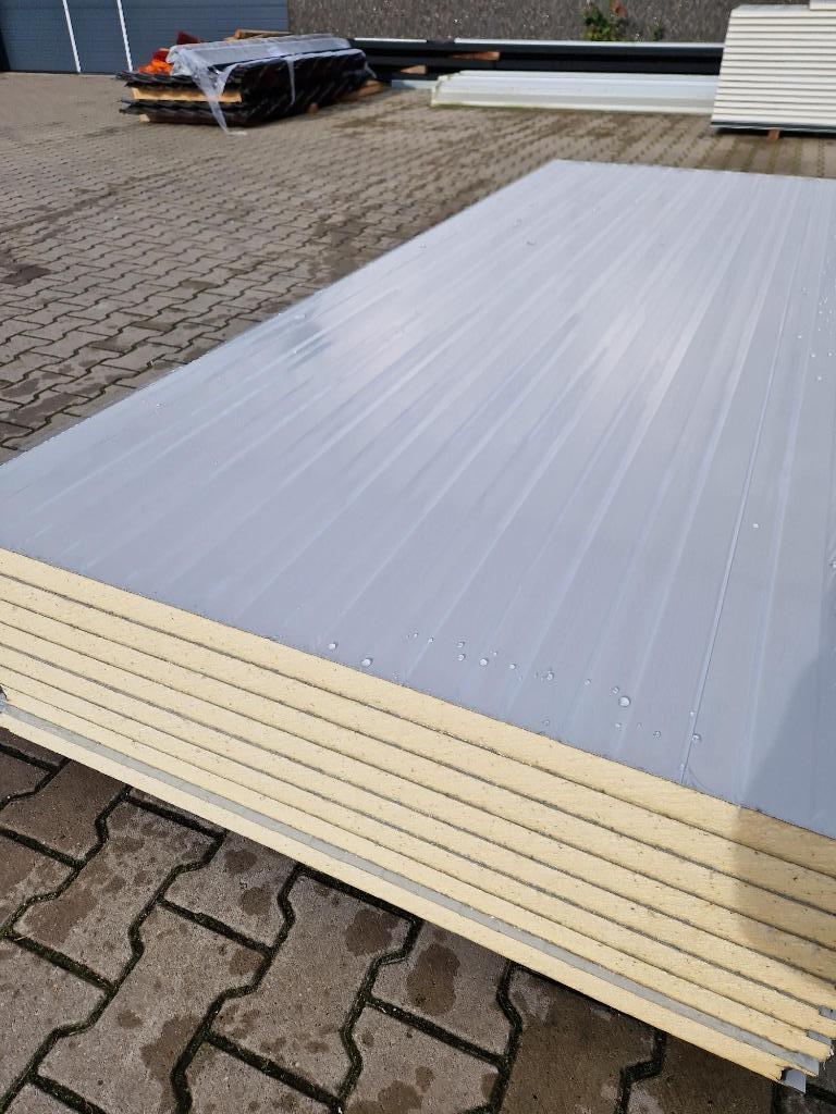 Sandwichpanelen 40 mm RAL9002 Wandpanelen PIR isolatie OP=OP, Ophalen, Nieuw, Overige materialen, 20 tot 50 mm