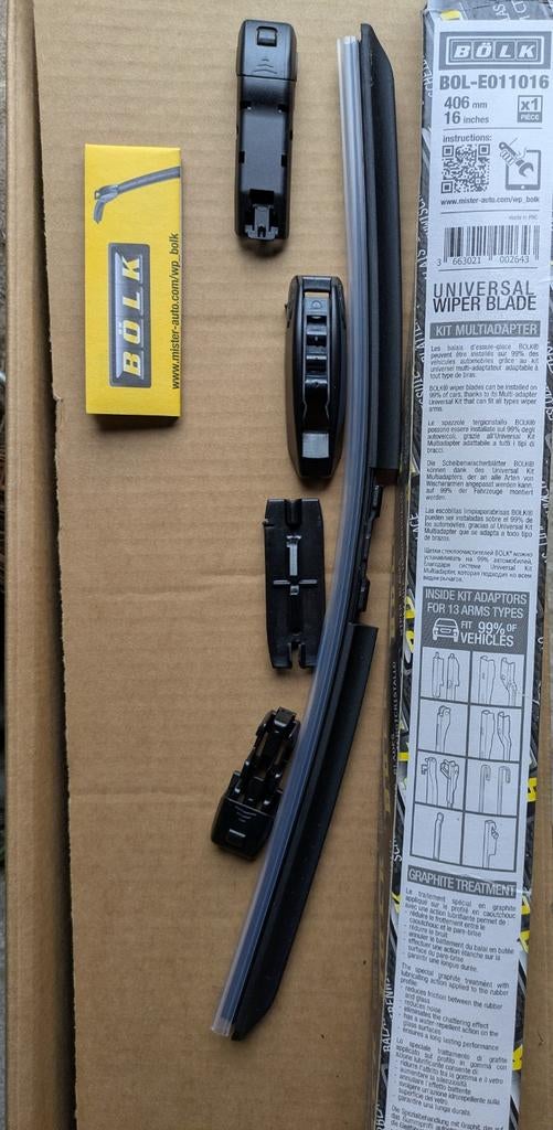 Ruitenwisserset VW Polo - 609mm, 406mm, 120mm, Ophalen, Nieuw, Volkswagen