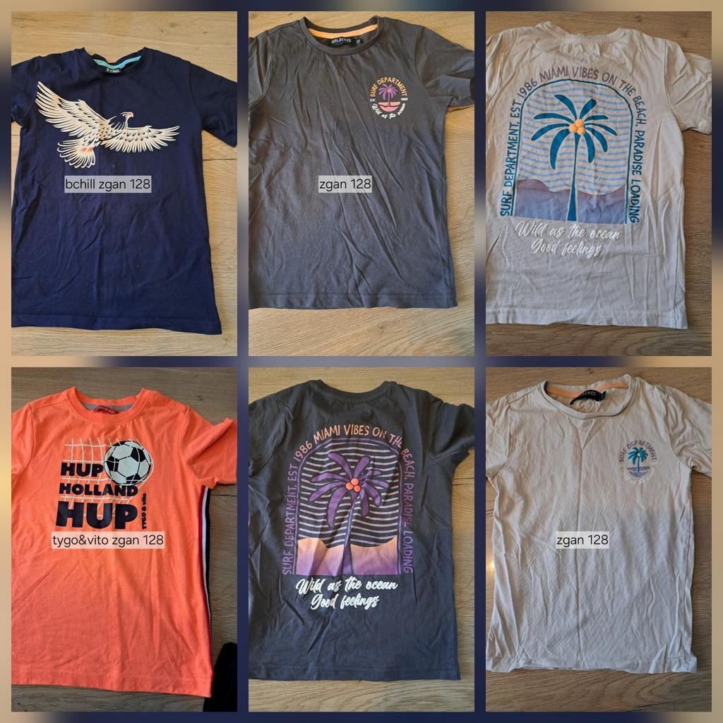 Maat 128 shirt pakket tygo&vito bchill zgan merk zomer, Tygo&Vito, Ophalen of Verzenden, Zo goed als nieuw, Shirt of Longsleeve