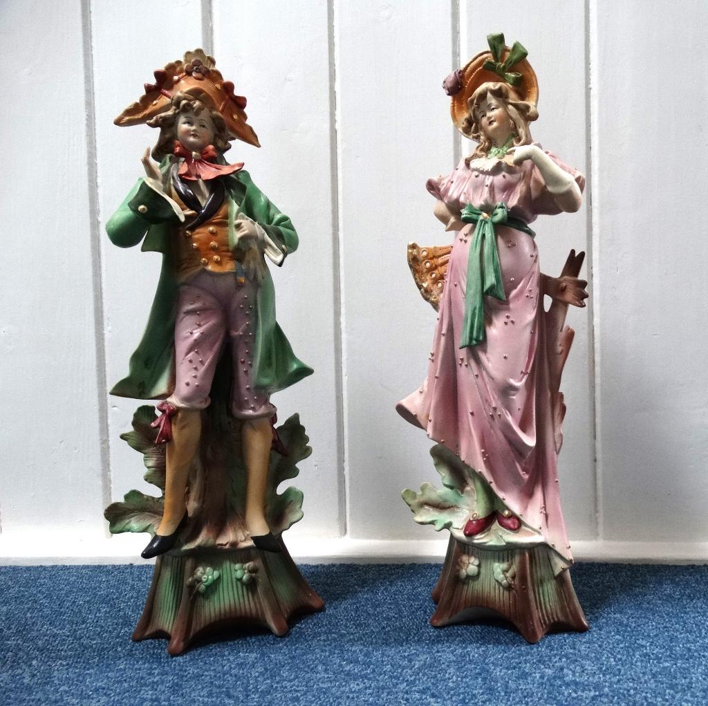 Set biscuit camee beelden man vrouw, "Napoleon en Josepine", Antiek en Kunst, Antiek | Porselein, Ophalen