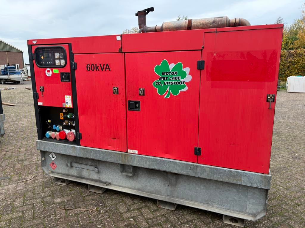 Eurpower 60 kVA FPT Iveco aggregaat noodstroom, Ophalen of Verzenden, Zo goed als nieuw, Dieselolie