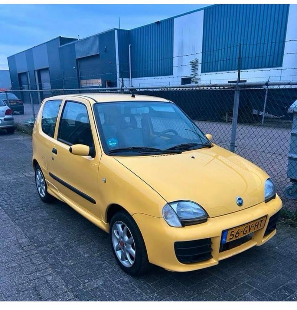 Zeer mooie Fiat Seicento sporting Abarth   1.1 2001, Voorwielaandrijving, 15 km/l, Origineel Nederlands, 400 kg
