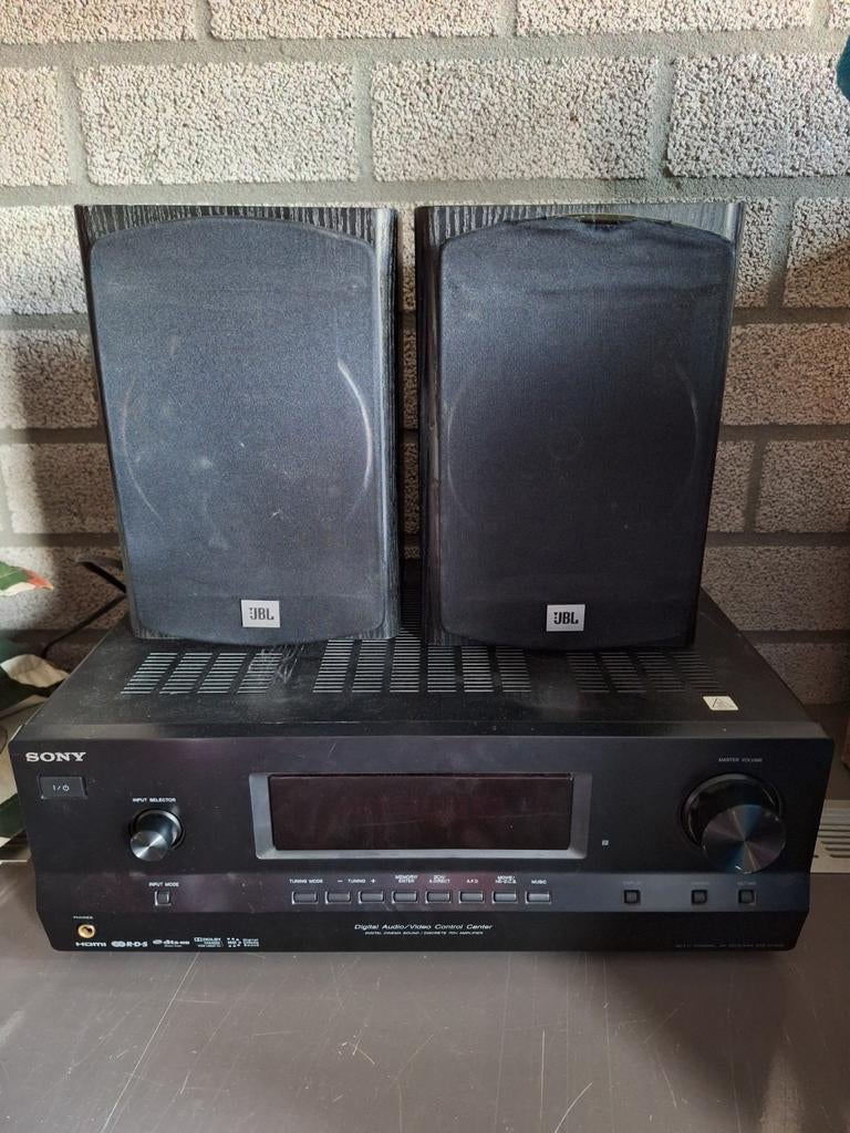 Sony AV Receiver met JBL Speakers , versterker en  boxen, Ophalen, Gebruikt, Front, Rear of Stereo speakers, JBL