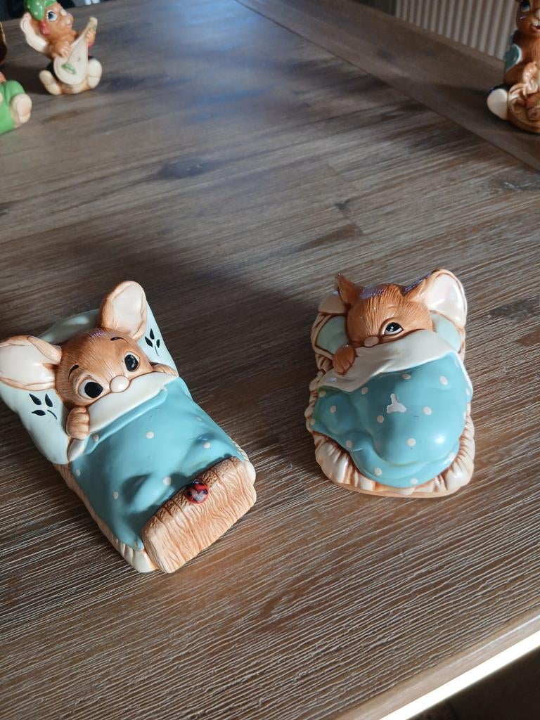 2 pendelfin  konijntjes Peeps en Wakey, Ophalen of Verzenden