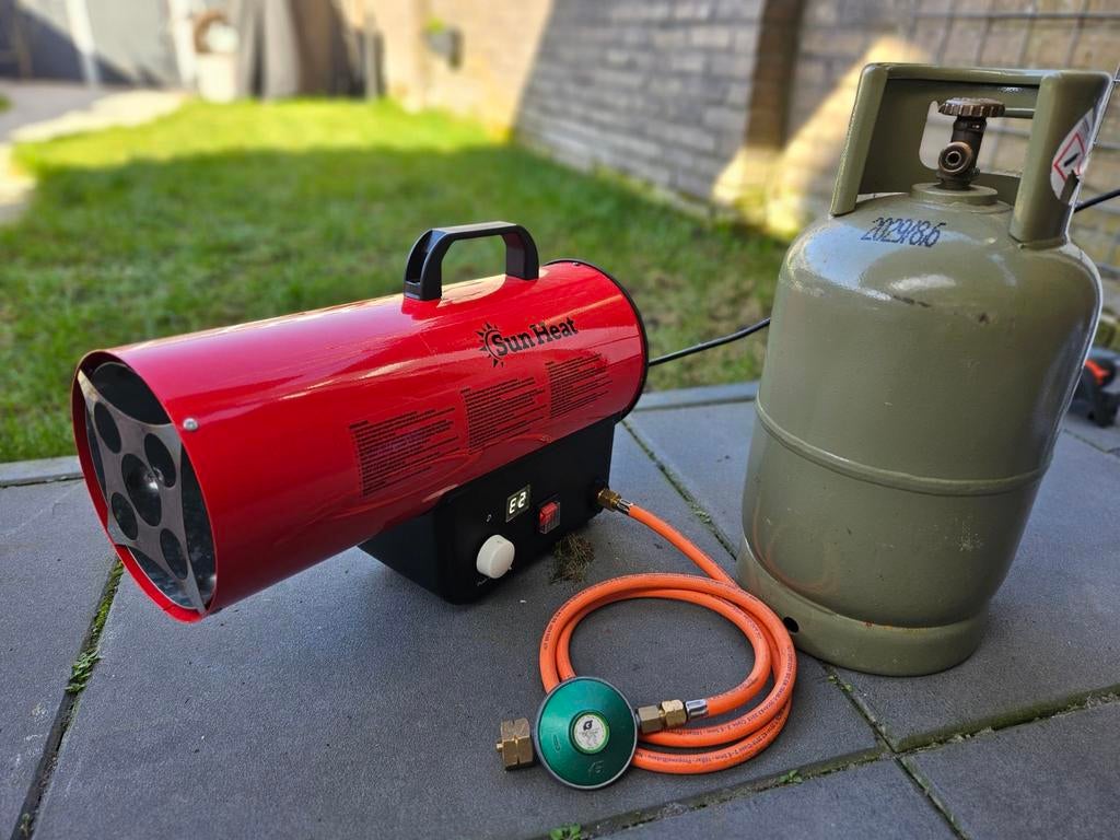 Gas heather met termostaat te huur voor directe warmte!, Tuin en Terras, Terrasverwarmers, Ophalen