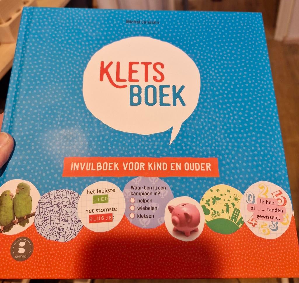 Gezinnig Kletsboek - Invulboek voor Kind en Ouder, Ophalen of Verzenden, Zo goed als nieuw, Michal Janssen, Non-fictie