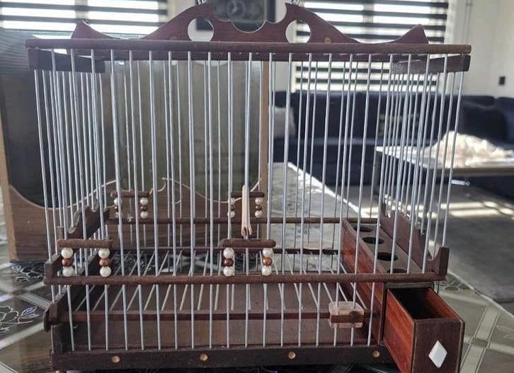 Marokkaanse zangkooi, Dieren en Toebehoren, Vogels | Hokken en Kooien, Nieuw, Vogelkooi, Hout, Ophalen of Verzenden