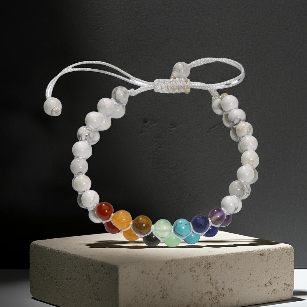 Armband met edelsteen kralen wit, Overige materialen, Wit, Nieuw, Ophalen of Verzenden