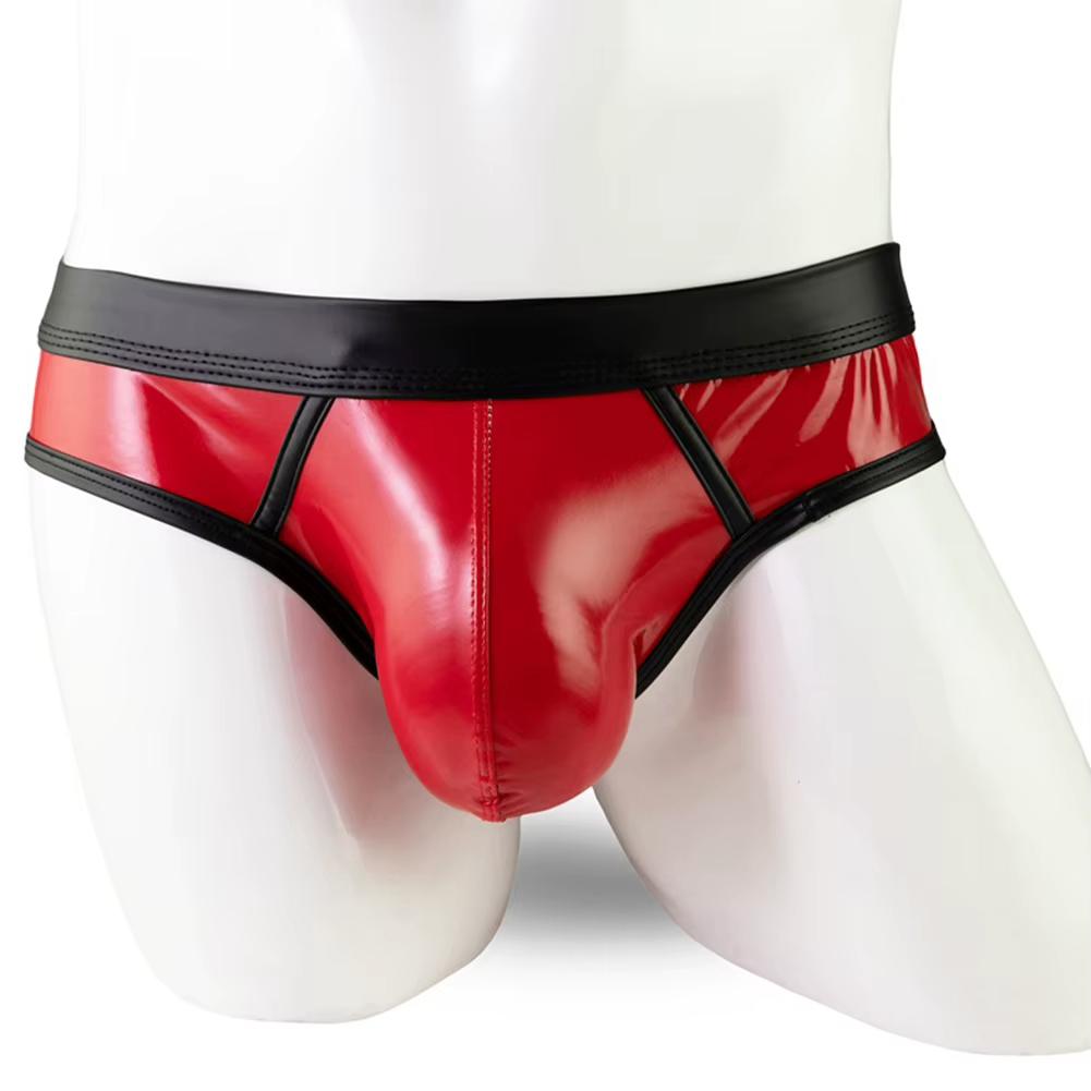 Rode heren lak onderbroek / mannen slip, Verzenden, Rood, Slip