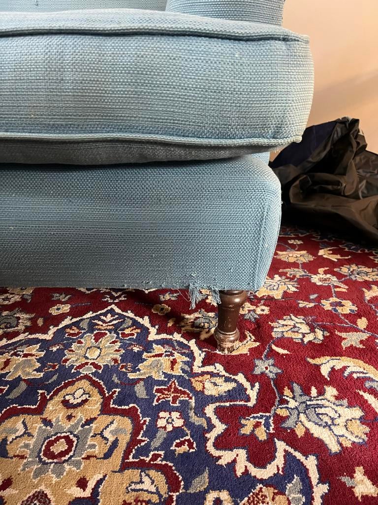 Blauwe zitstoel met lichte gebruikssporen, Ophalen, Gebruikt, Stof, 75 tot 100 cm