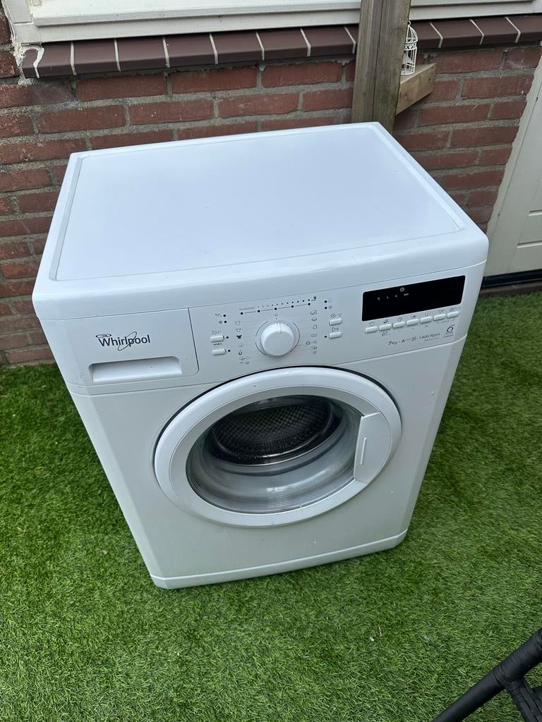 Whirlpool wasmachine 7kg, 1400 toeren, Ophalen, Gebruikt, 85 tot 90 cm, 1200 tot 1600 toeren