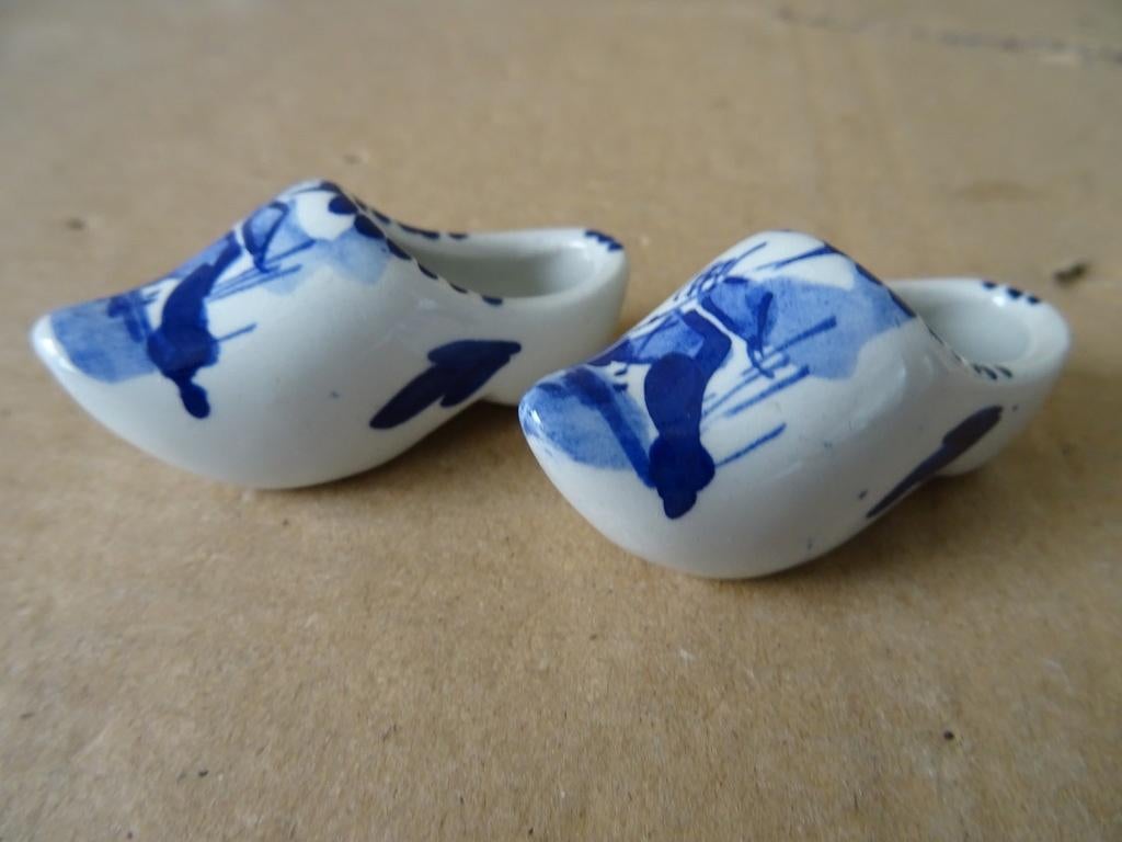 Delfts blauwe klompjes set 5cm Delfts Holland vintage 1960, Ophalen of Verzenden
