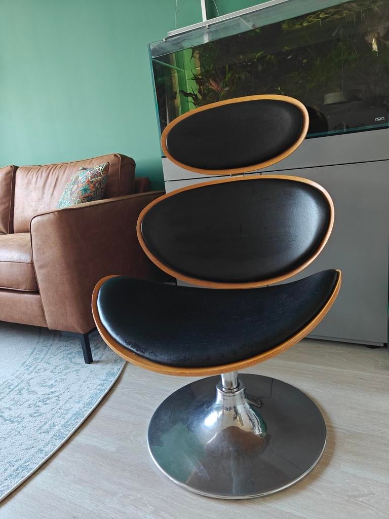 Mooie design draai fateuil, Huis en Inrichting, Fauteuils, 75 tot 100 cm, Zo goed als nieuw, 50 tot 75 cm, Ophalen