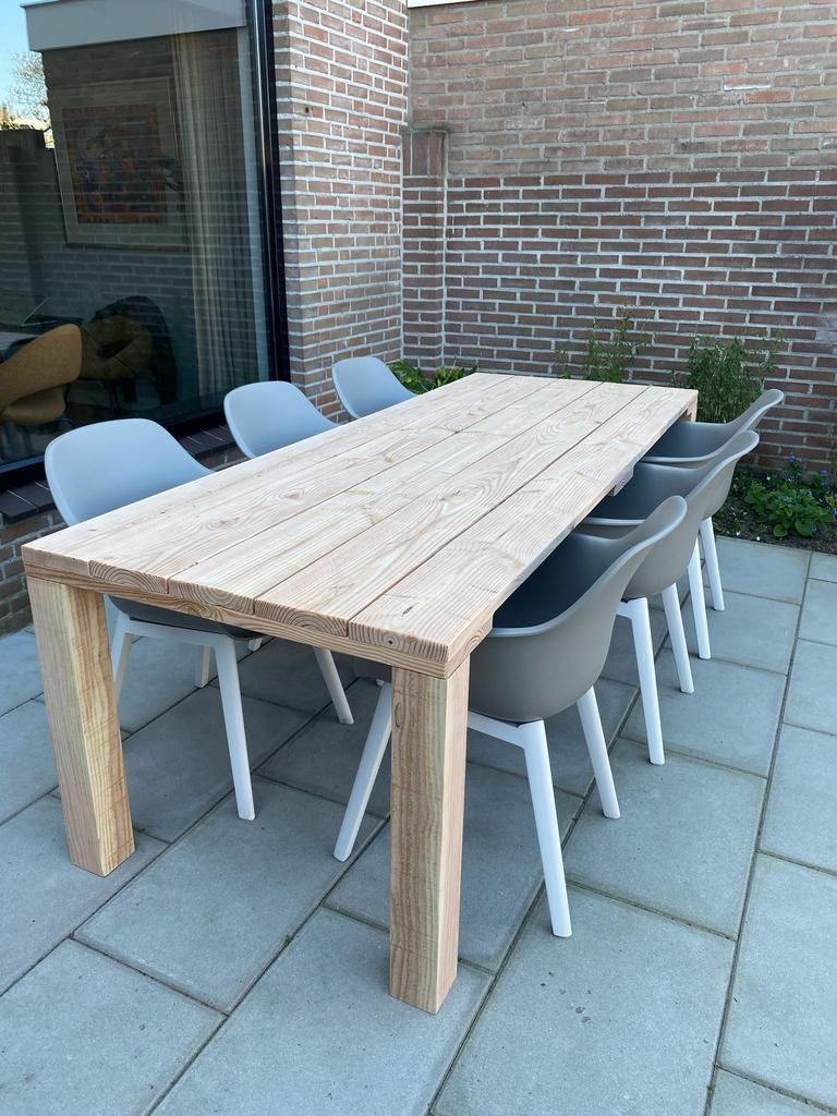Douglas tuintafel, terrastafel, op maat, Tuin en Terras, Tuintafels, Ophalen, Zo goed als nieuw, Rechthoekig, Hout
