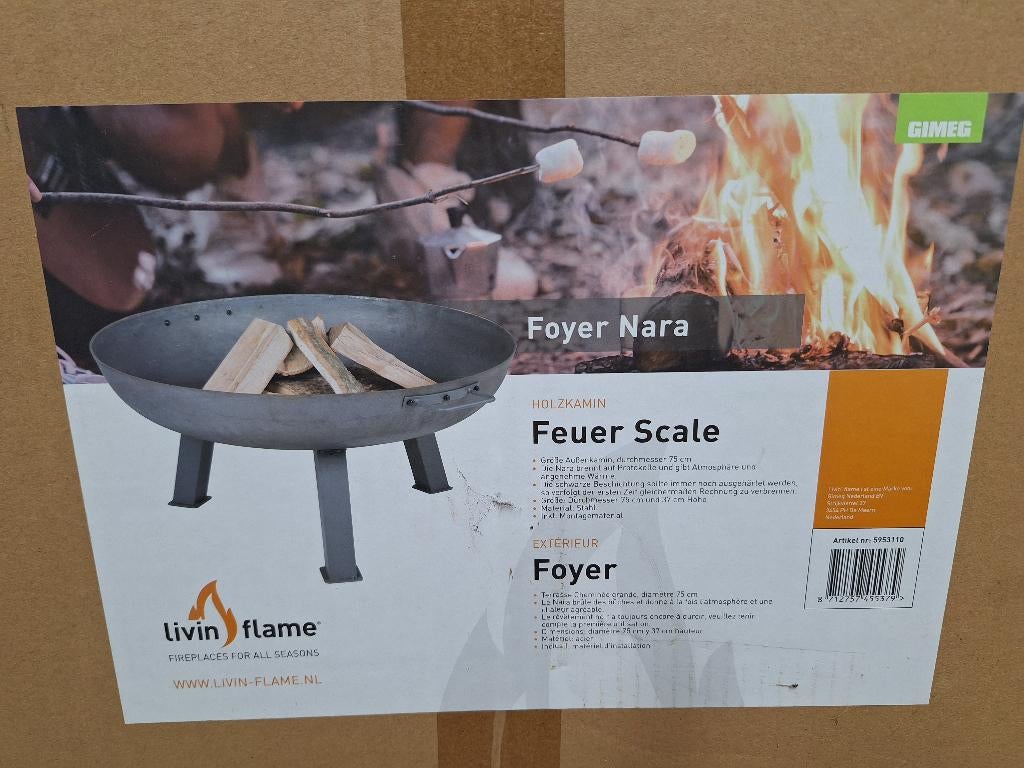 Ronde vuurschaal 75 nieuw in doos, Ophalen, Nieuw