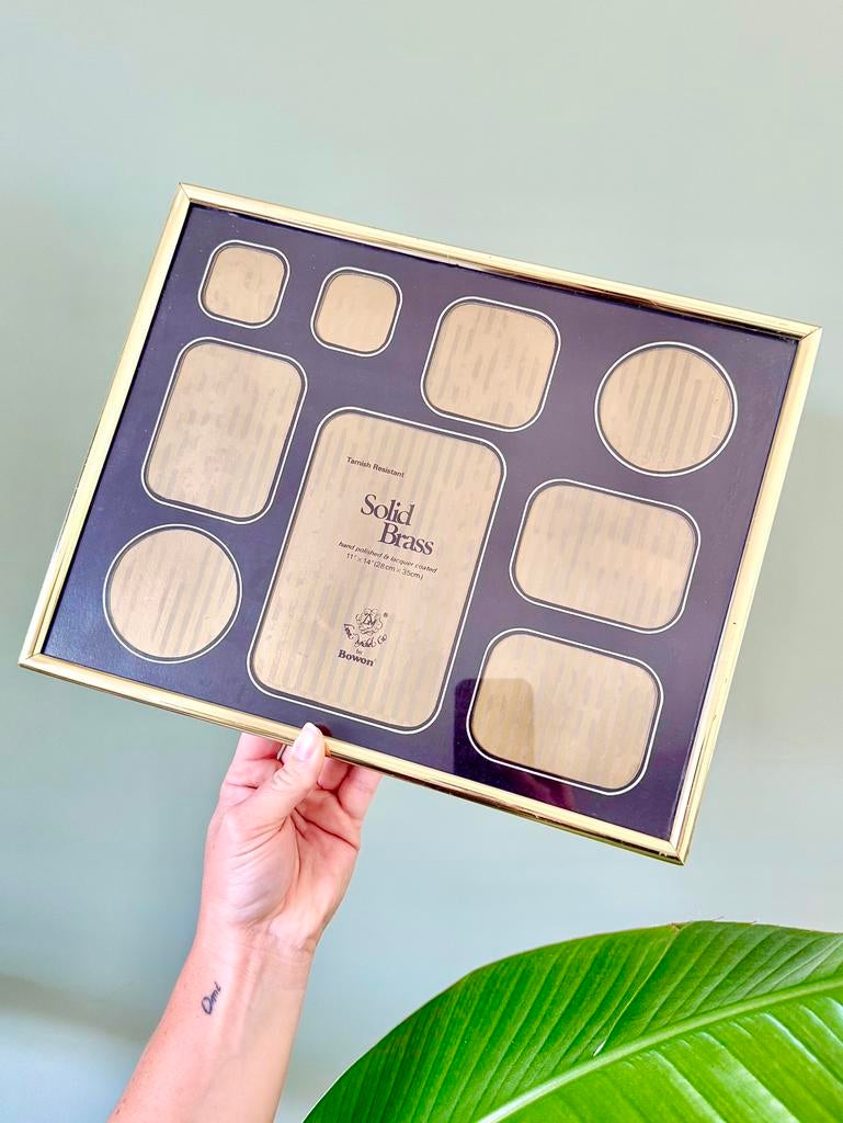 Grote vintage messing solid brass fotolijst, Ophalen of Verzenden, Gebruikt