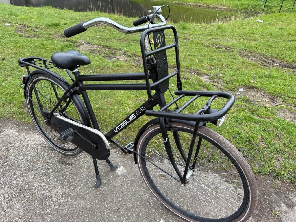 Te koop Jongensfiets Transportfiets met voordrager, Ophalen, Zo goed als nieuw, 26 inch of meer, Handrem