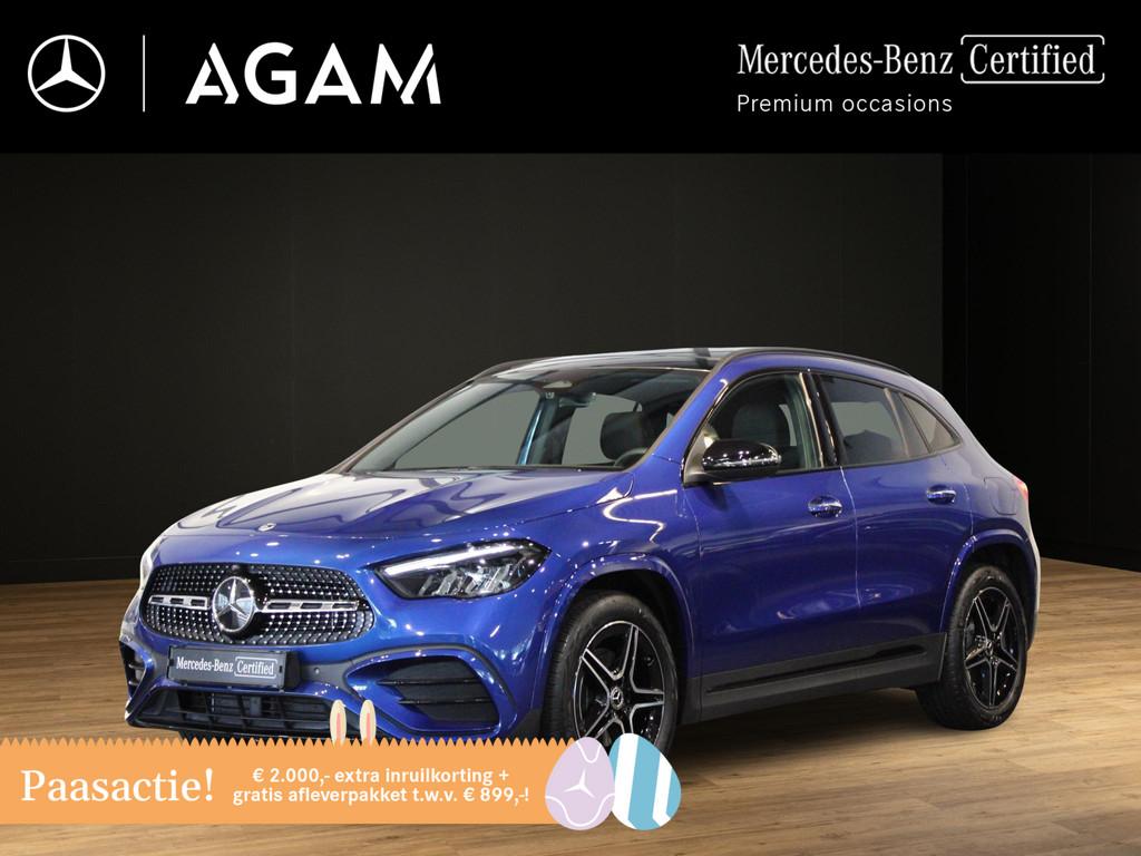 Mercedes-Benz GLA 250 e Star Edition AMG Line Panorama dak, Stof, 4 cilinders, 16 kWh, Blauw