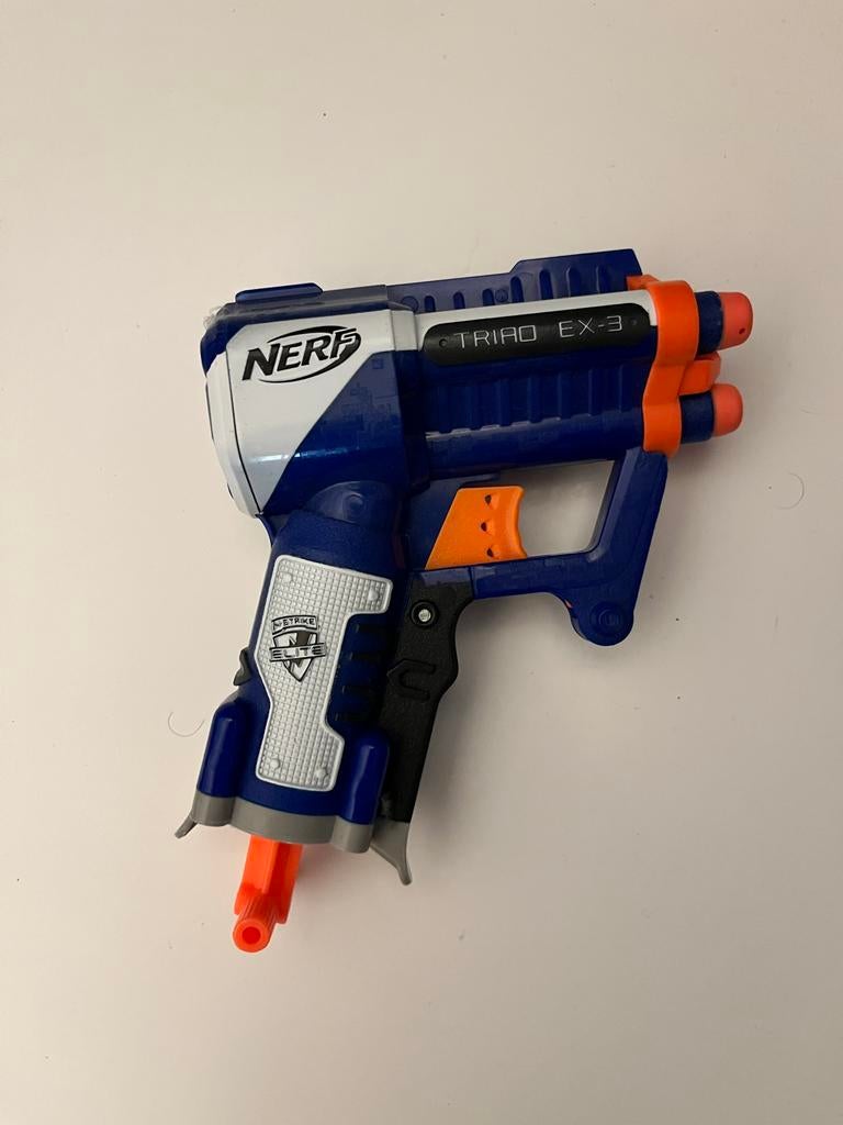 Nerf N-Strike Elite Triad EX-3 Blaster, Kinderen en Baby's, Speelgoed | Actiefiguren, Gebruikt, Ophalen