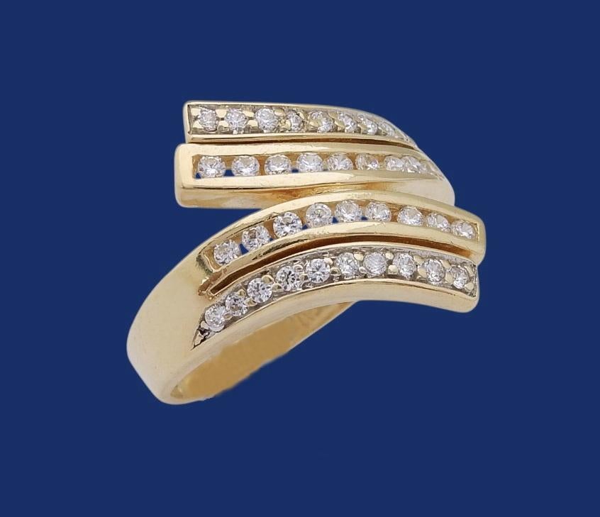 14 karaat Gouden Dames Ring Alliance Rij-Ring M18.5, Verzenden, Nieuw, Dame, Info@juwelenwereld.nl