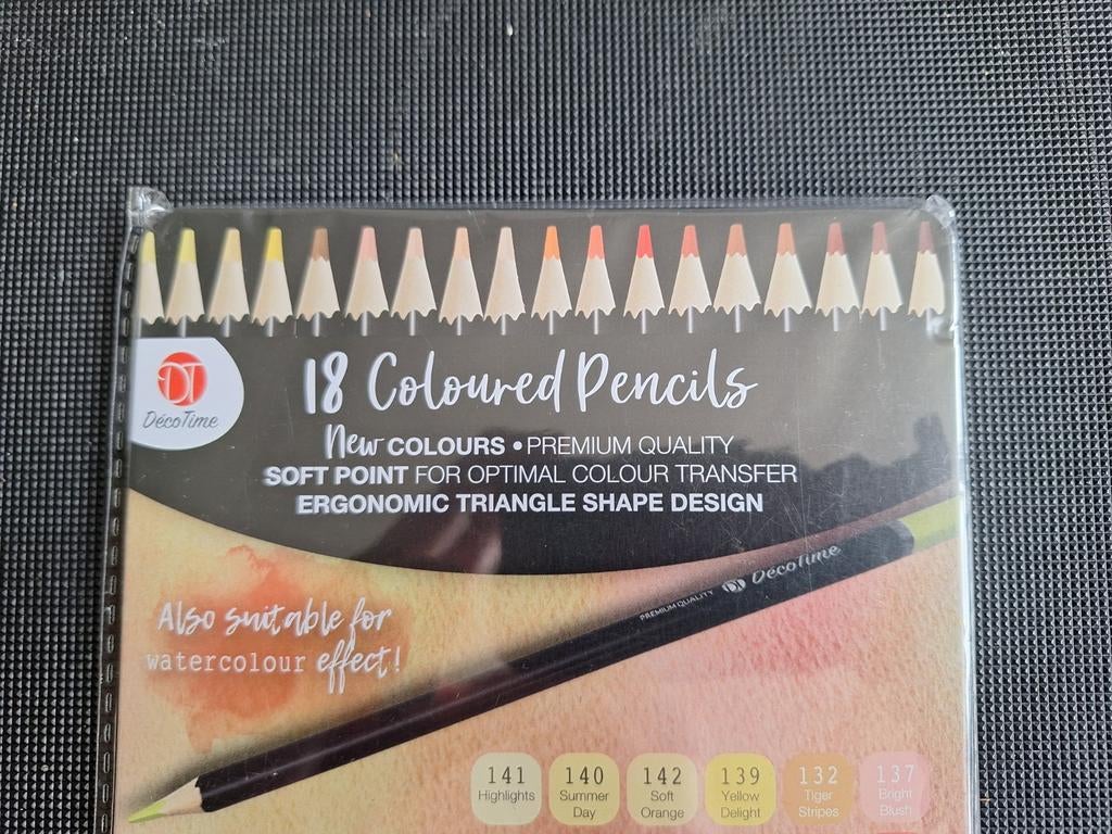 18 gekleurde potloden van Deco time, Onbekend, Nieuw, Ophalen of Verzenden, Potlood of Stift