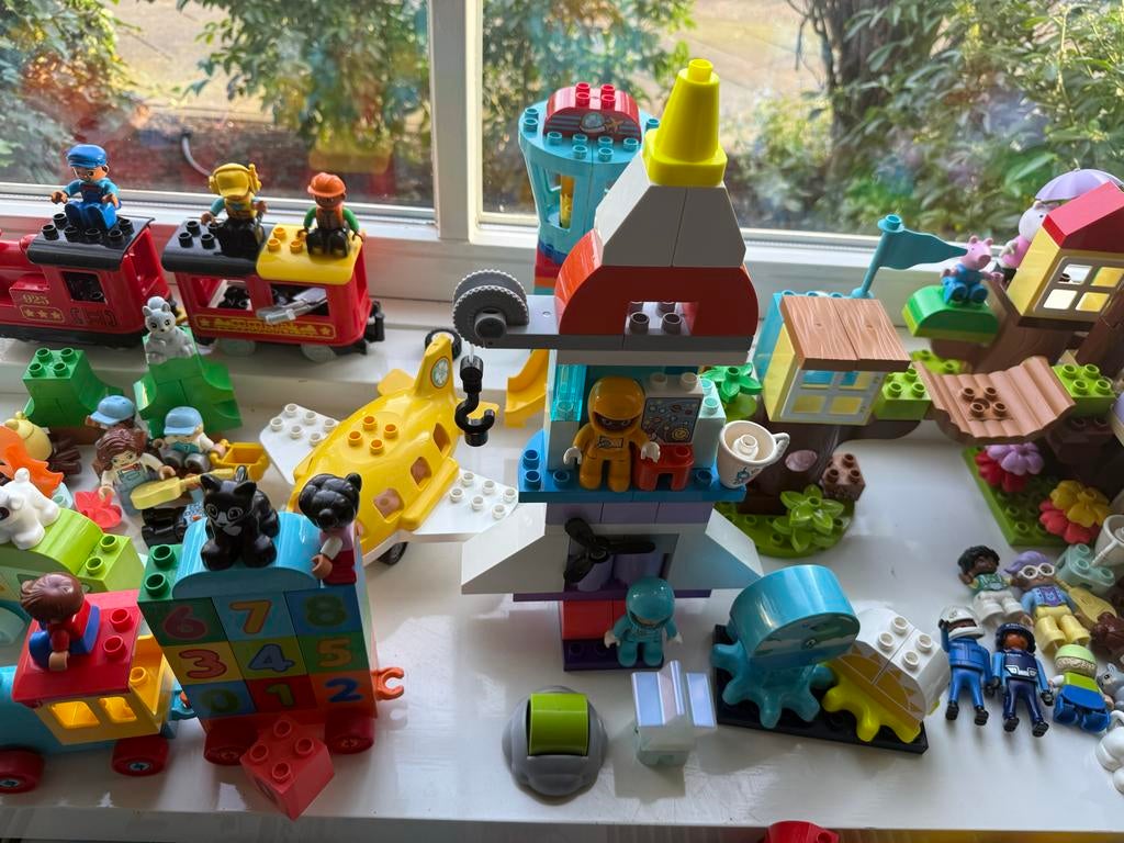 Duplo, diverse sets waaronder Peppa Big, Ophalen, Inclusief minifiguren, Gebruikt, Duplo