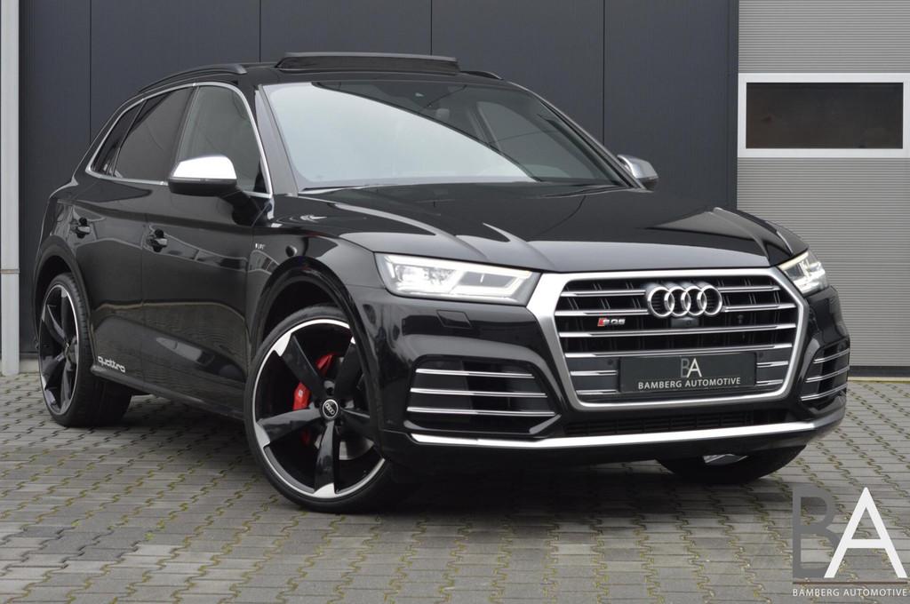 Audi SQ5 3.0TFSI Quattro|RS|pano|trekhaak|virtual|22inch|360, Auto's, Audi, Automaat, Gebruikt, Zwart, 2995 cc