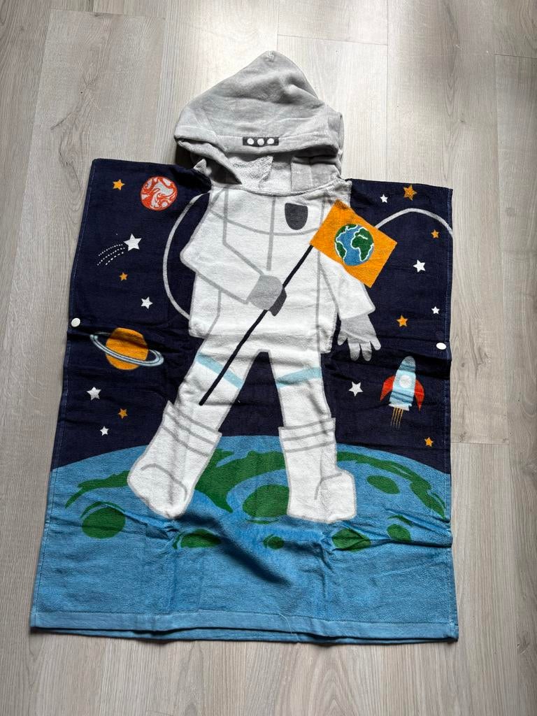 Nieuwe handdoek met capuchon astronaut voor jongen, Nieuw, Overige maten, Ophalen of Verzenden, Badponcho