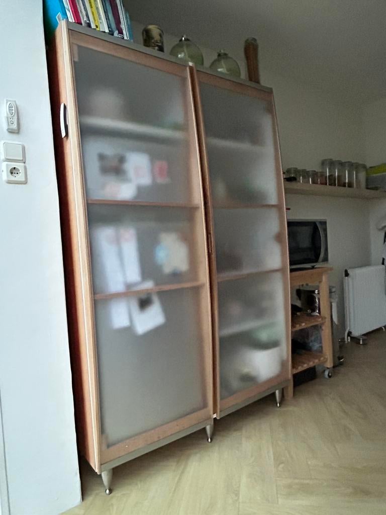 Italiaans design eiken dubbele keukenkast, Ophalen, Gebruikt, 200 cm of meer, 50 tot 75 cm