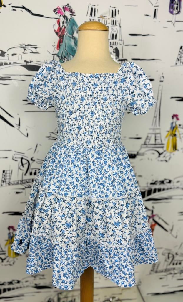 Ralph Lauren floral zomerjurk met smokwerk maat 7, Ralph Lauren, Jurk of Rok, Ralph Lauren EU, Verzenden